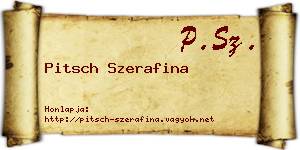 Pitsch Szerafina névjegykártya
